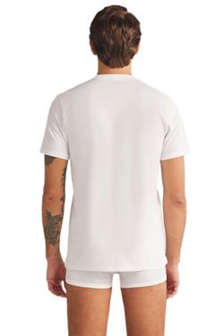 Kom Erkek Beyaz Eduardo Bisiklet Yaka 2li Tshirt