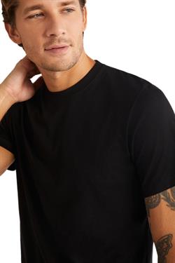 Kom Erkek Siyah Eduardo Bisiklet Yaka 2li Tshirt