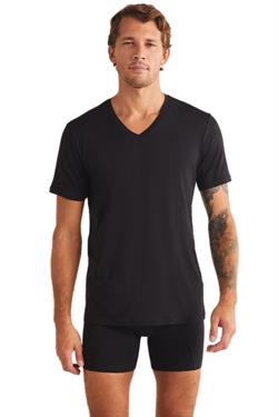 Kom Erkek Siyah Emilio V Yaka Modal Tshirt 