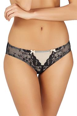 Kom Kadın Siyah Grace Fransız Dantel Colour Block Külot 