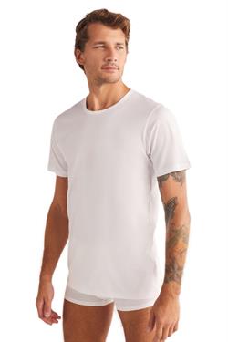 Kom Erkek Beyaz Hulio Bisiklet Yaka 2li Tshirt