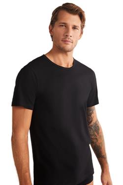 Kom Erkek Siyah Hulio Bisiklet Yaka 2li Tshirt