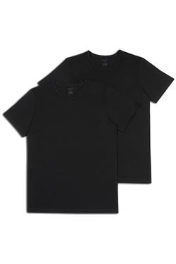 Kom Erkek Siyah Hulio Bisiklet Yaka 2li Tshirt