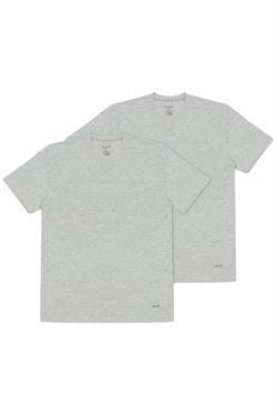 Kom Erkek Gri James Bisiklet Yaka 2li Tshirt