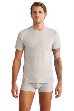 Kom Erkek Gri James Bisiklet Yaka 2li Tshirt