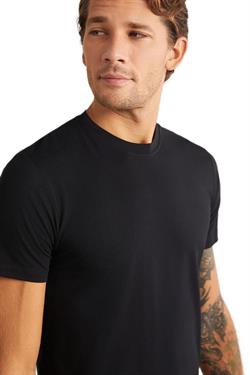 Kom Erkek Siyah James Bisiklet Yaka 2li Tshirt