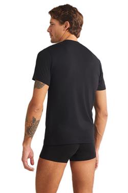 Kom Erkek Siyah James Bisiklet Yaka 2li Tshirt