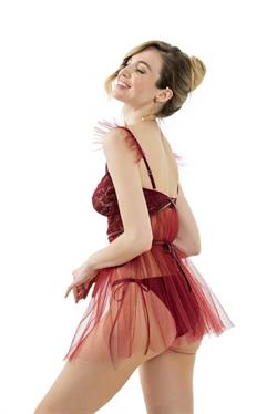 Magic Form Balenli Tüllü Gecelik 7216