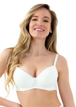 Magic Form Basic Düz Ekstra Dolgulu Destekli Sulu Beyaz Sütyen 2050