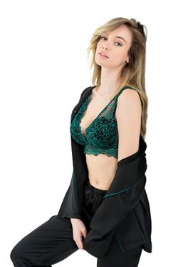 Magic Form Dantelli Dolgulu Yeşil Bralet 1418