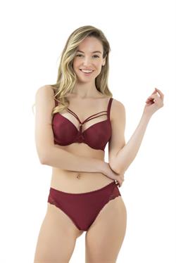 Magic Form Dantelli İpli Süngerli Bordo Sütyen 2589