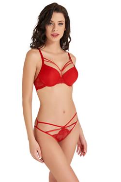 Magic Form Dantelli İpli Süngerli Kırmızı Sütyen 2589