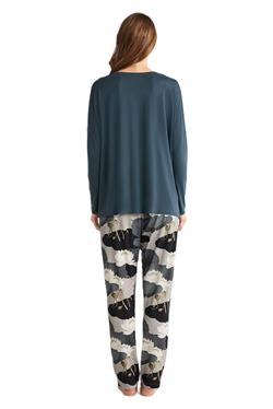 Penye Mood Kadın Petrol Pijama Takım 9726