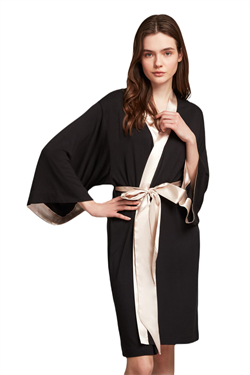 Penye Mood Kadın Siyah Sabahlık 2021
