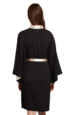 Penye Mood Kadın Siyah Sabahlık 2021