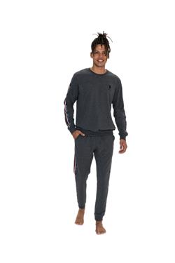 U.S. Polo Assn. Erkek Antrasit Melanj Pijama Takım 18923