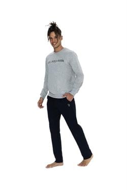 U.S. Polo Assn. Erkek Gri Melanj Pijama Takım18858