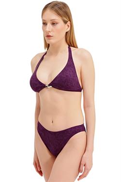 Zeki Aksesuarlı Mürdüm Bikini Takım
