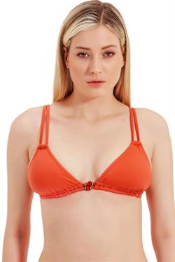 Zeki Cam Aksesuar Detaylı Üçgen Bikini Üst