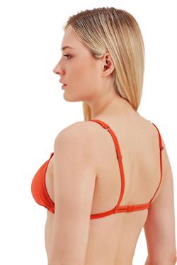 Zeki Cam Aksesuar Detaylı Üçgen Bikini Üst