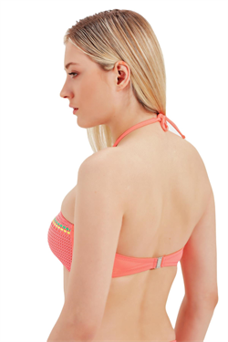 Zeki Cam Boncuk Detaylı Straplez Bikini Üst 
