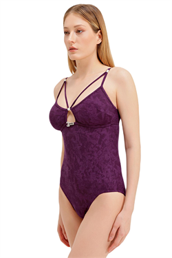 Zeki Göğüs Detaylı Mürdüm Mayo 