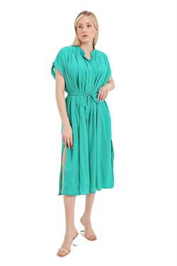 Zeki Kuşaklı Turkuaz Elbise 