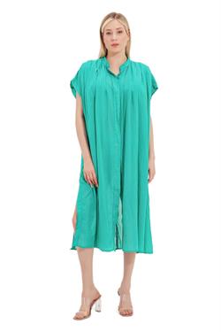 Zeki Kuşaklı Turkuaz Elbise 