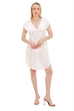 Zeki Nakışlı Beyaz Elbise 