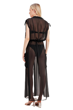 Zeki Şifon Siyah Elbise 