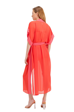 Zeki Şifon Turuncu Elbise 