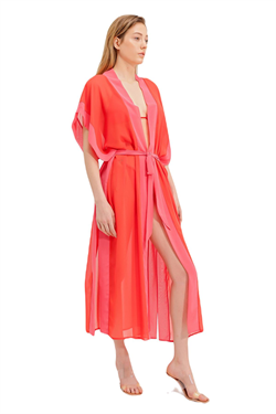 Zeki Şifon Turuncu Elbise 