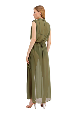 Zeki Şifon Yeşil Elbise 