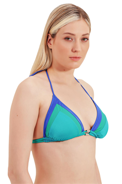 Zeki Üçgen Mavi Bikini Üst 