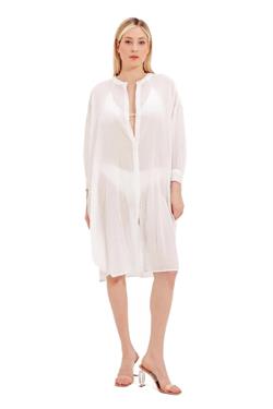 Zeki Uzun Beyaz Plaj Elbisesi