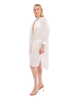 Zeki Uzun Beyaz Plaj Elbisesi