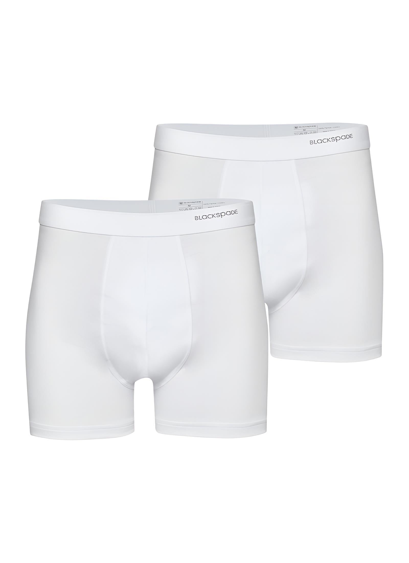 Blackspade Erkek Beyaz Boxer 2'li Paket Loose Fit 9626