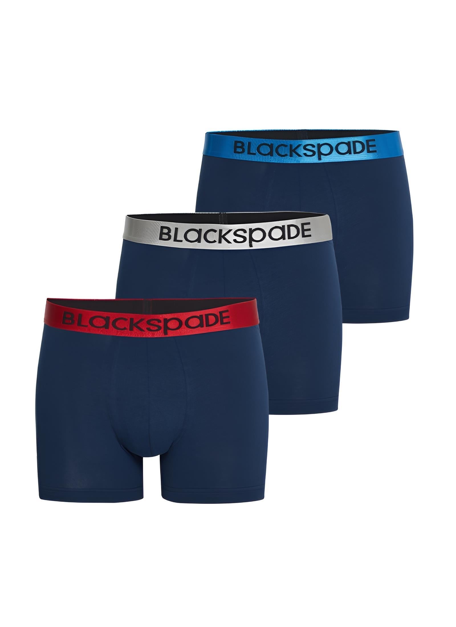 Blackspade Erkek Lacivert Boxer 3'lü Paket Modern Basics 9471