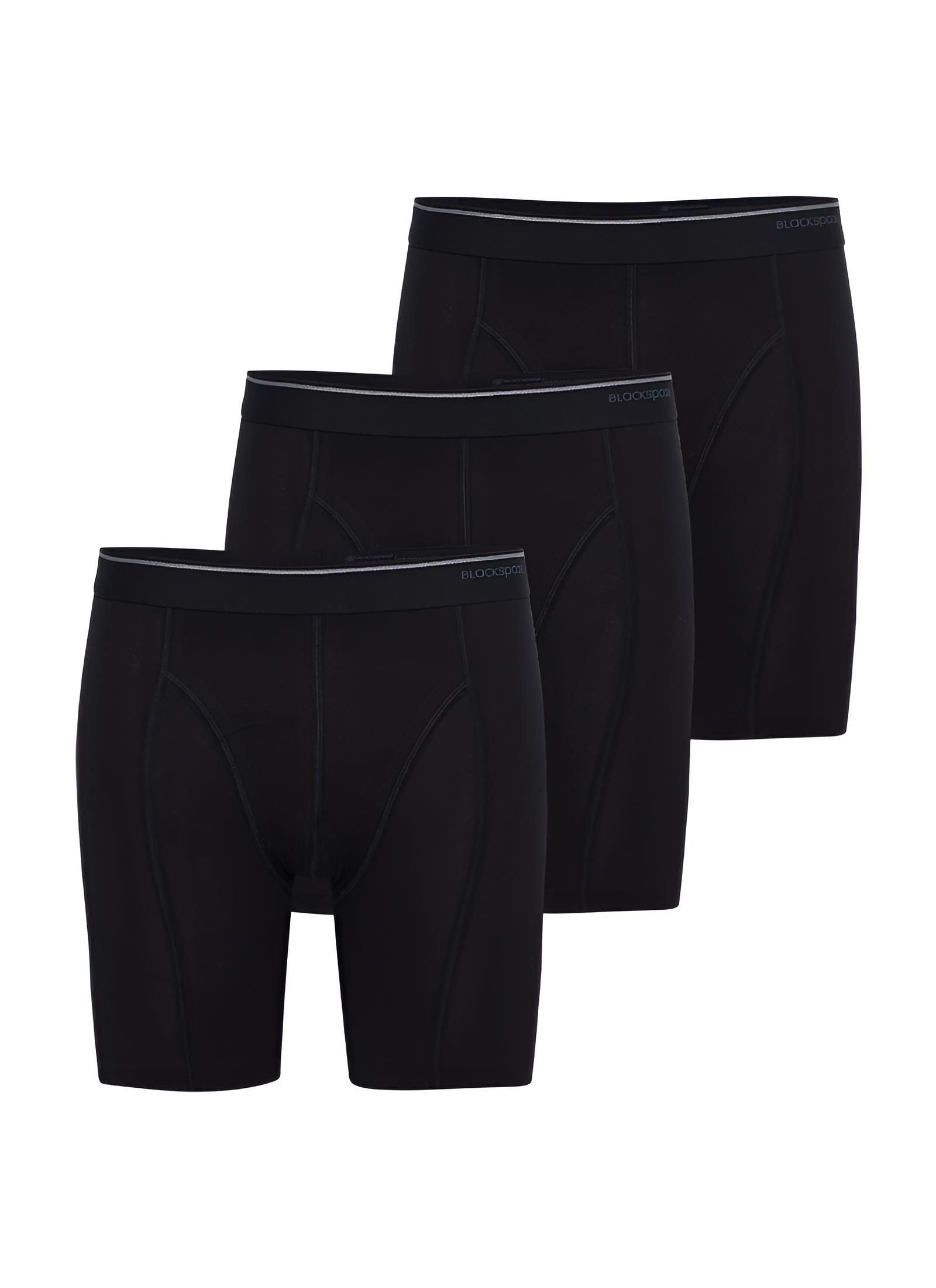 Blackspade Erkek Siyah Boxer Pamuklu 3'lü Paket 9683