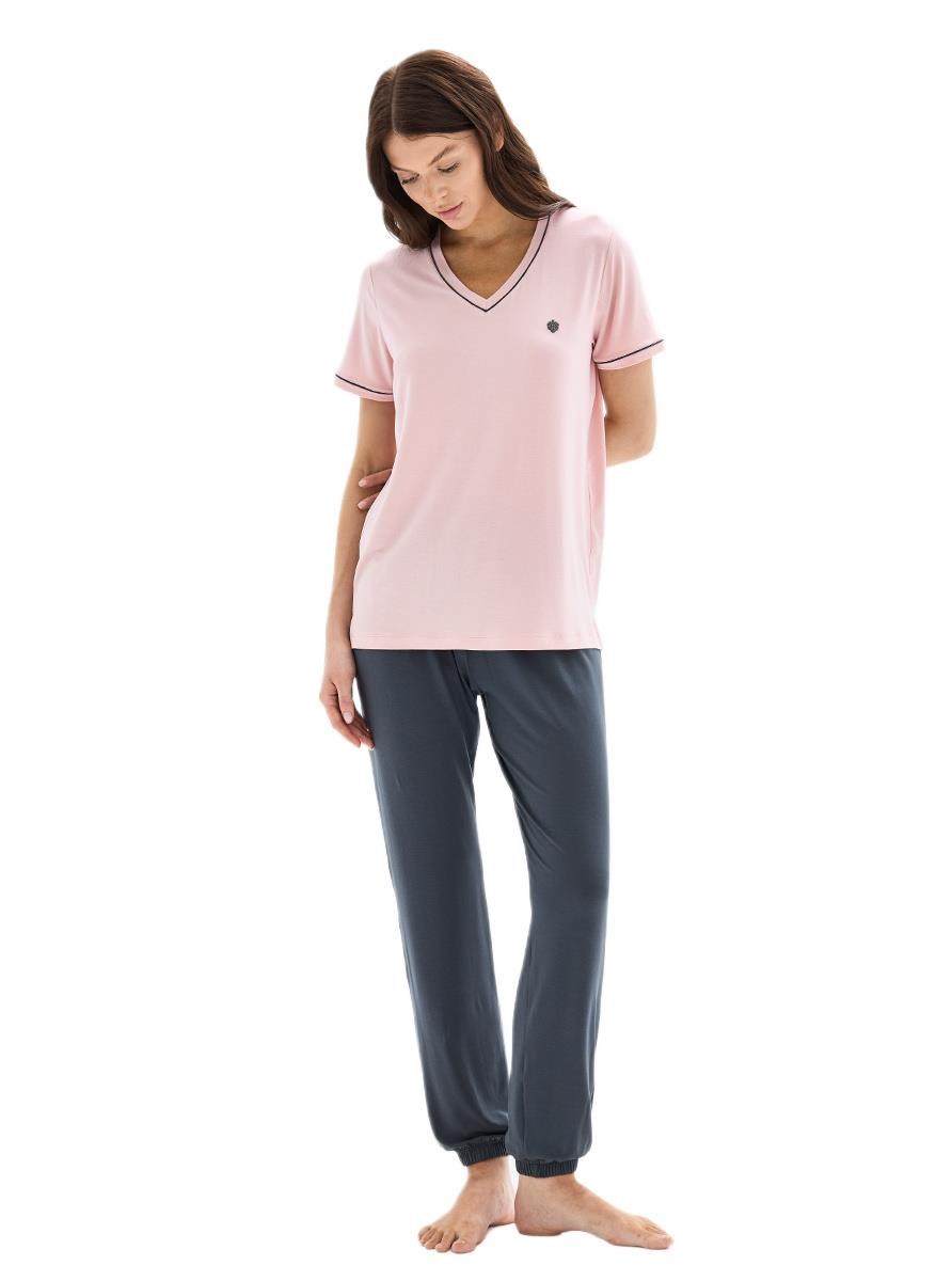 Blackspade Kadın Pembe Kısa Kol Pijama Takımı 52094