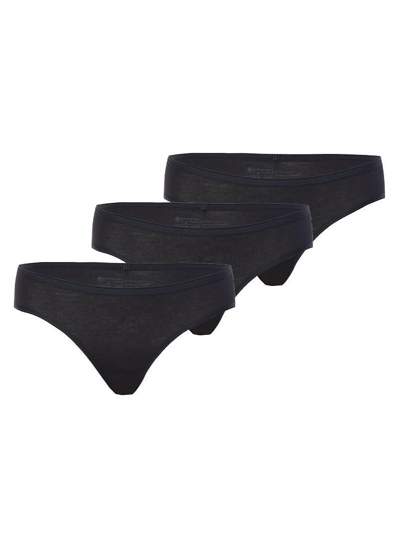 Blackspade Kadın Siyah Slip Külot 3'lü Paket Essential 1575