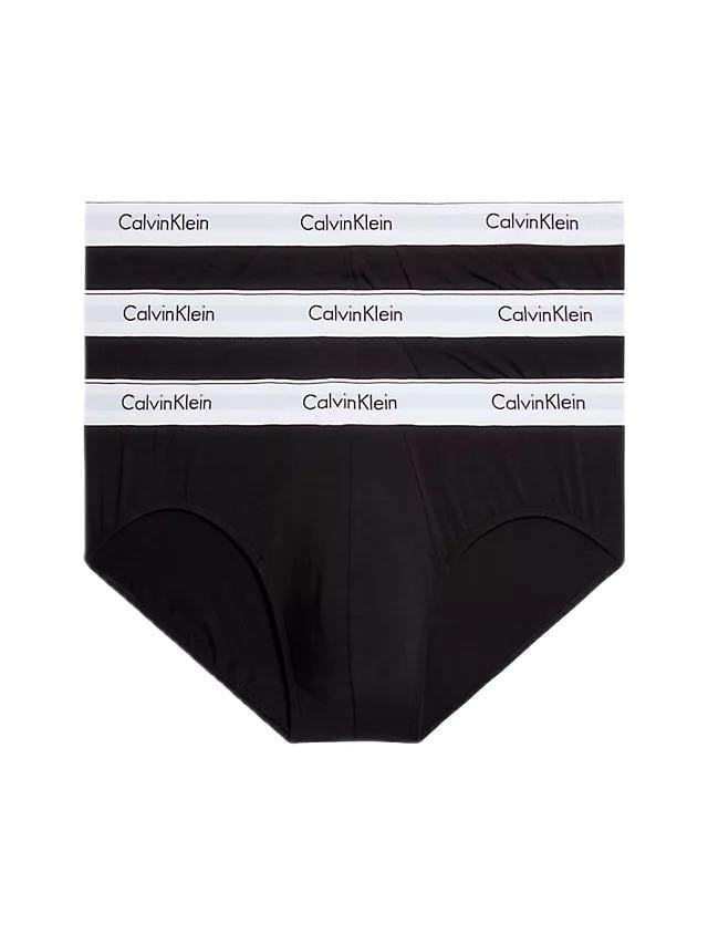 Calvin Klein Erkek 3'lü Siyah Slip Hip Brief