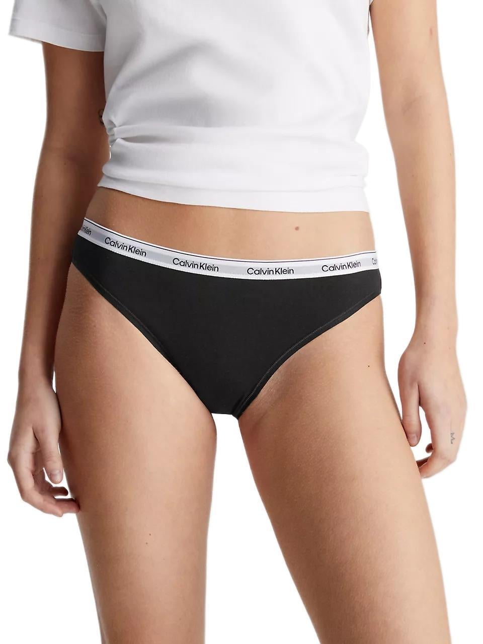 Calvin Klein Kadın 3'lü Siyah - Beyaz - Gri Bikini Külot  