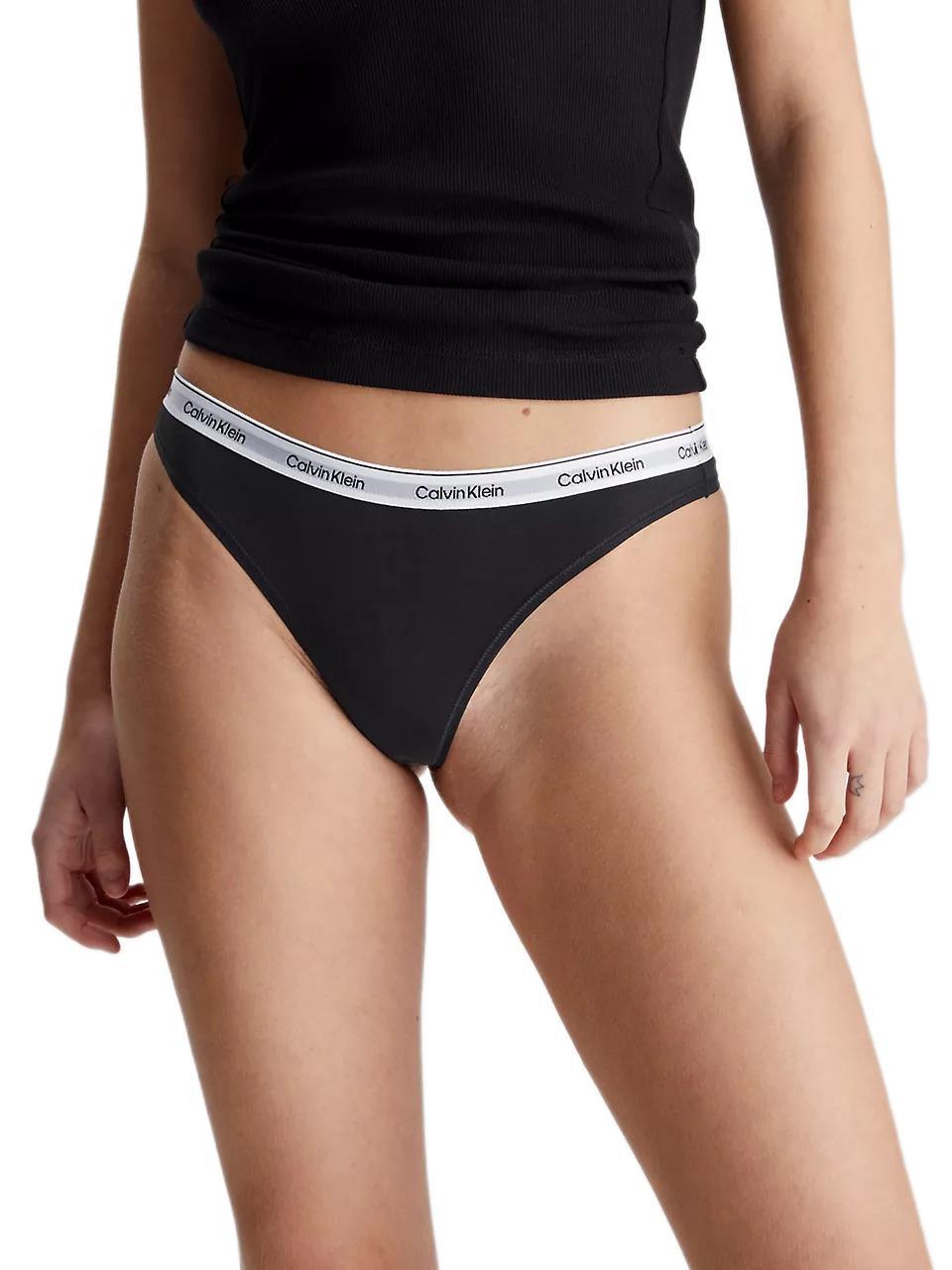 Calvin Klein Kadın 3'lü Siyah Tanga  