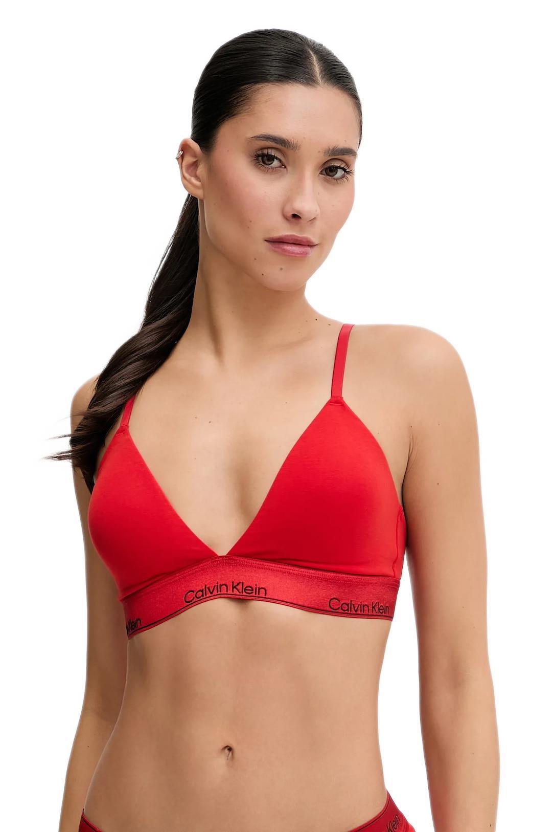 Calvin Klein Kadın Kırmızı Lightly Lined Üçgen Bralette LV00QF8548