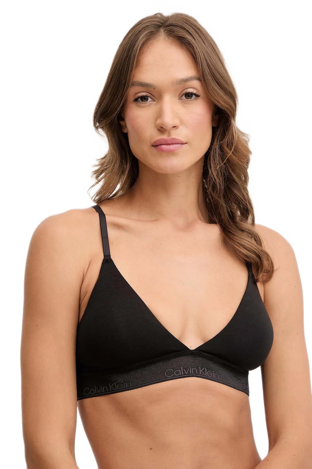 Calvin Klein Kadın Siyah Lightly Lined Üçgen Bralet LV00QF8548