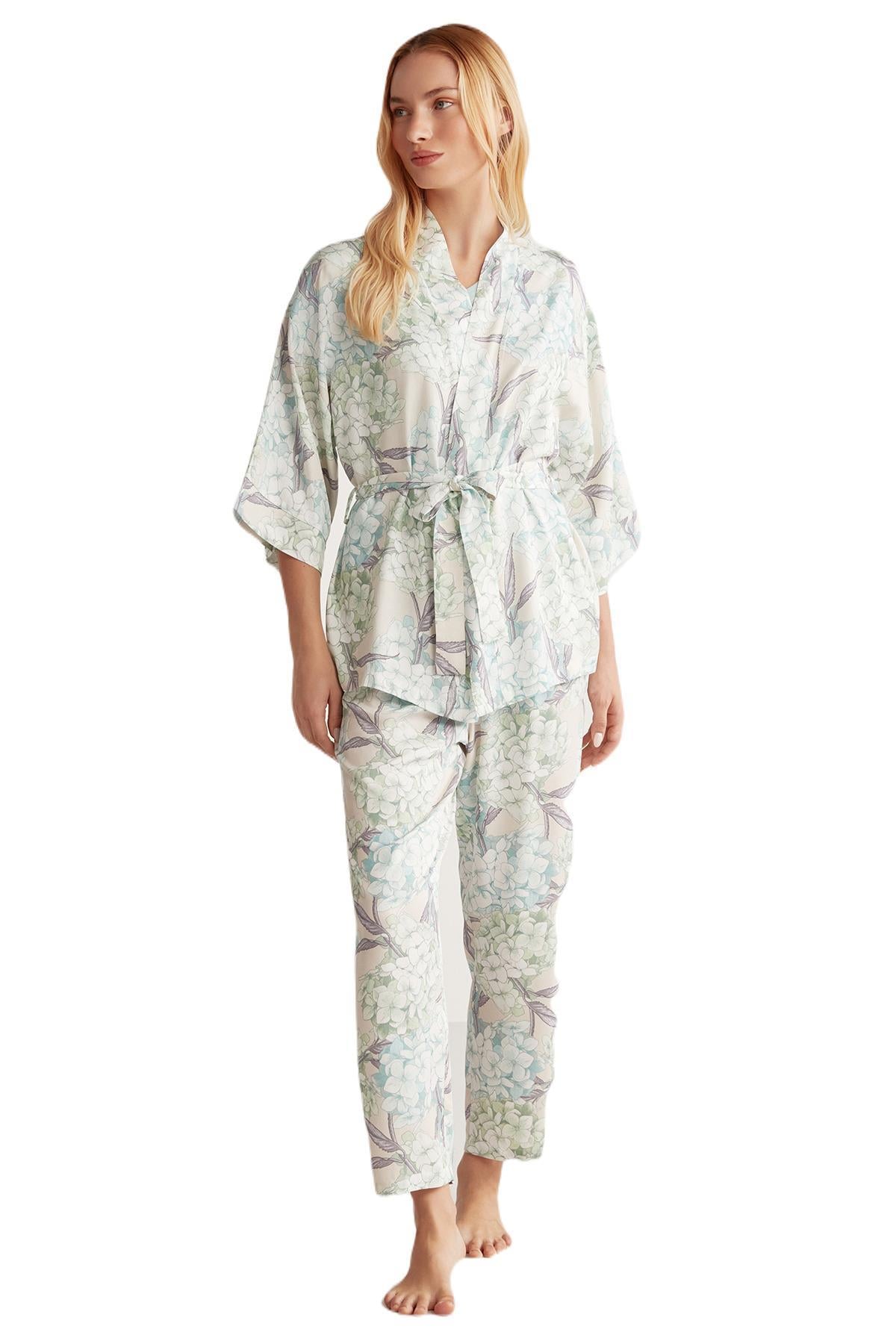 Catherine's Kadın Yeşil 3'lü Pijama Takım 2511 