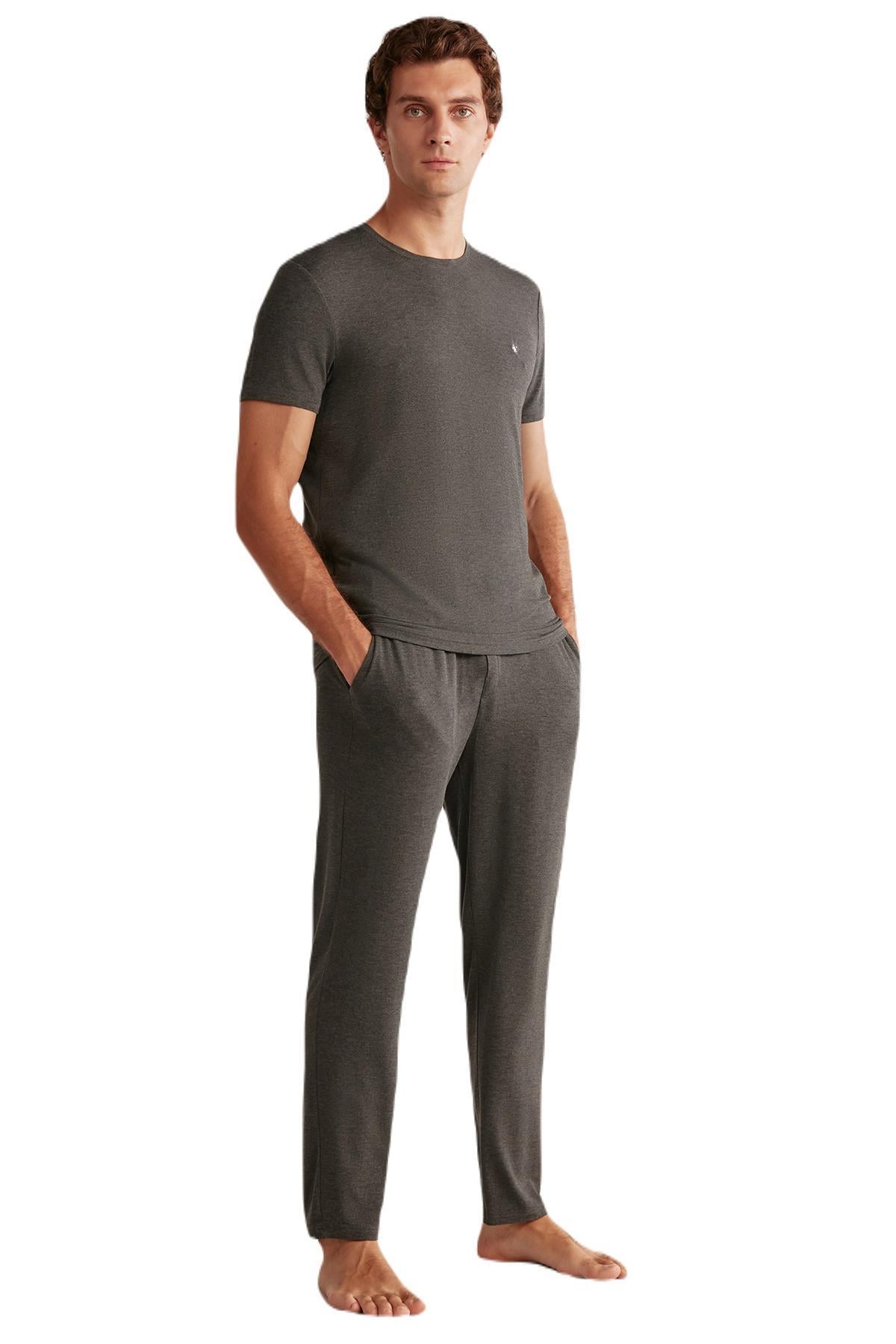 First Touch Erkek Antrasit Pijama Takımı 409