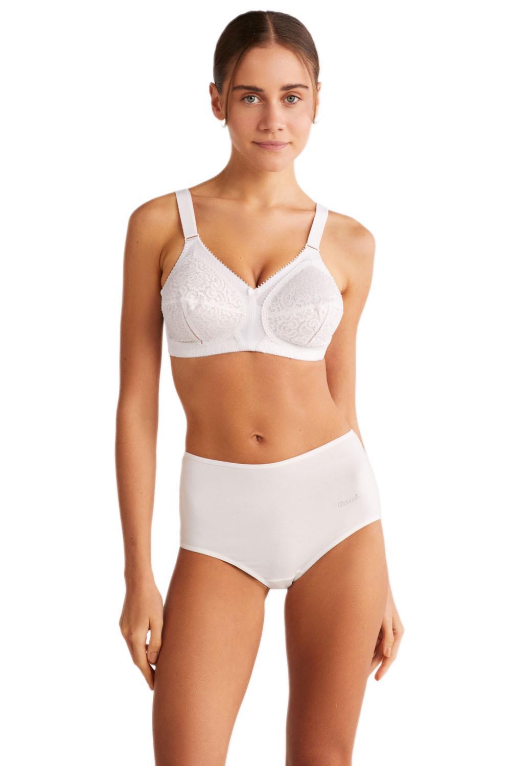 Kom Basic Maxi Yüksel Bel 2'li Beyaz Külot Seti