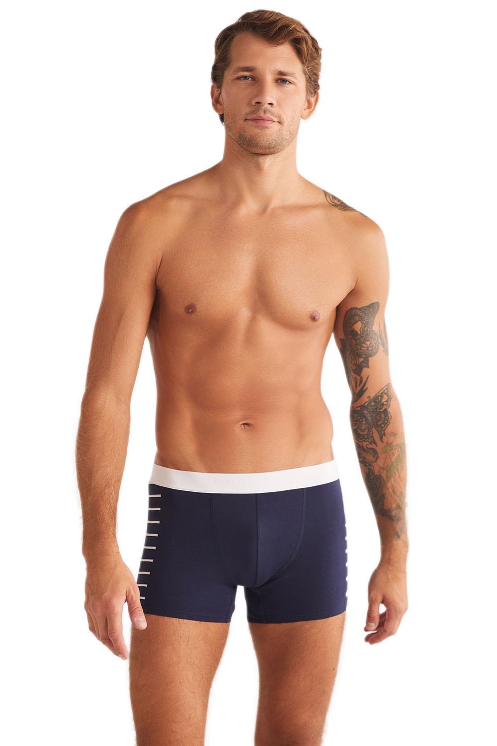 Kom Contra Erkek Lacivert Boxer
